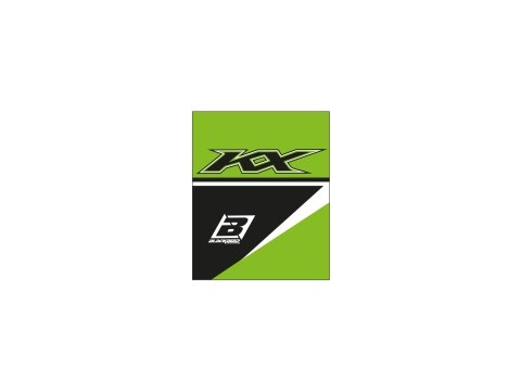 BLACKBIRD NAKŁADKI OCHRONNE NA MANETKI LOGO KAWASAKI F ORAZ H 22 KOLOR ZIELONY CZARNY