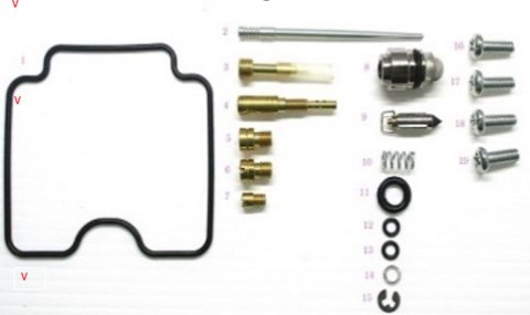 BEARING WORX ZESTAW NAPRAWCZY GAŹNIKA CAN-AM OUTLANDER 400 '03-'08 (26-1048)