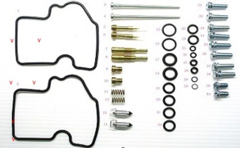 BEARING WORX ZESTAW NAPRAWCZY GAŹNIKA KAWASAKI KVF 650 BRUT FORCE '05-'13, KVF 650 PRAIRIE '02-'03 (26-1219)
