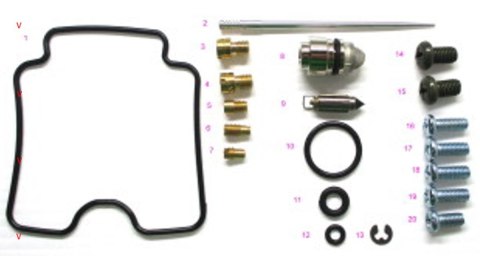 BEARING WORX ZESTAW NAPRAWCZY GAŹNIKA POLARIS PREDATOR 500 '03-'07 (26-1449)
