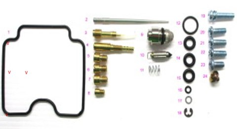 BEARING WORX ZESTAW NAPRAWCZY GAŹNIKA YAMAHA YFM 400 KODIAK '01-'02 (26-1382)