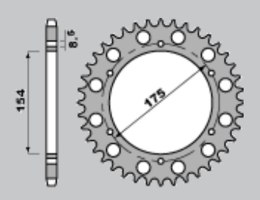 GROSSKOPF WYPRZEDAŻ ZĘBATKA TYLNA 258 43 HONDA VFR750 90-02, VFR800 98-01