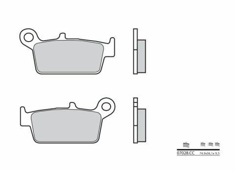 BREMBO Scooter Carbon Ceramic Brake pads - 07028