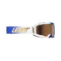 LEATT NOWOŚĆ GOGLE ROWEROWE VELOCITY 5.0 MTB IRIZ GOGGLE ULTRABLUE BRONZE 68% - KOLOR BIAŁY/GRANATOWY SZYBKA LUSTRZANA BRĄZOWA
