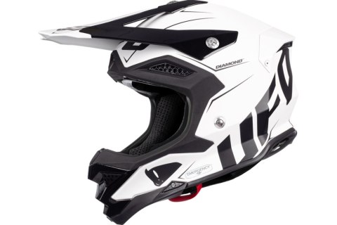 UFO KASK DIAMOND CROSS CARBON FIBERGLASS MADE IN ITALY KOLOR CZARNY/BIAŁY ROZMIAR XL
