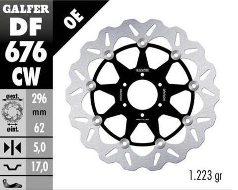GALFER TARCZA HAMULCOWA PRZÓD HONDA CBR 600F4 '99-'00; CBR 900RR '92; VFR 800 '89-'13; CROSSRUNER X '11-'14; XL 1000V VARADERO '
