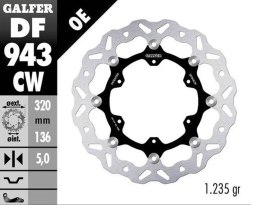 GALFER TARCZA HAMULCOWA PRZÓD KTM 790R ADVENTURE '19-'22; 890R/L ADVENTURE '21-'23 (WAVE FLOATING) (320X136X5MM)