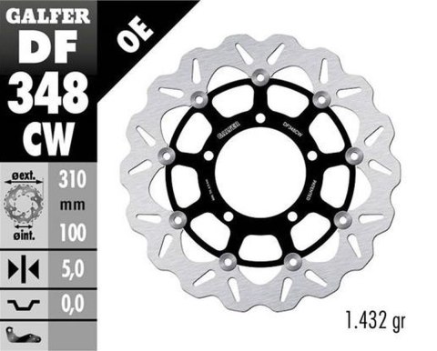 GALFER TARCZA HAMULCOWA PRZÓD SUZUKI GSX-R 600 '06-'07; GSX-R 750 '06-'07; GSX-R 1000 '05-'08; M 109R BOULEVARD; VZR 1800 INTRUD