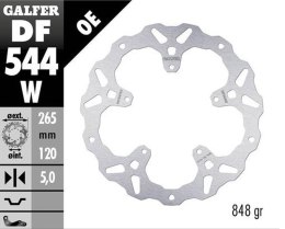 GALFER TARCZA HAMULCOWA TYŁ BMW S 1000XR '20-'22 (WAVE FIXED) (265X120X5MM)