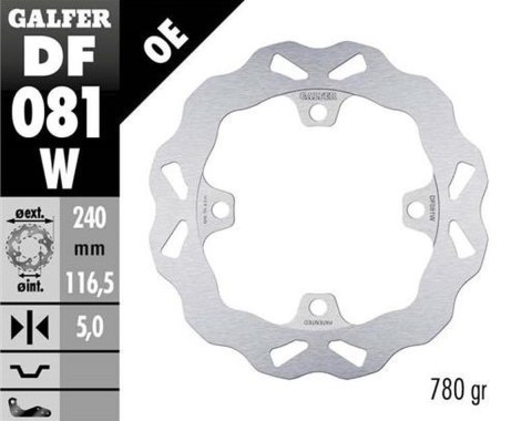 GALFER TARCZA HAMULCOWA TYŁ HONDA CB 400X/F '13-; CB 500F/X (ABS) '13-'21; CB 650F '14-; CB 650R '19-'23; CBR 650R '19-'23; FORZ