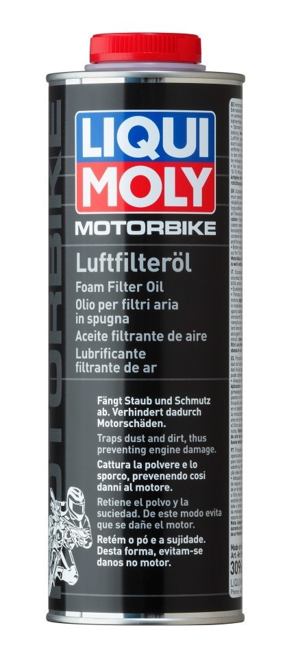LIQUI MOLY OLEJ PŁYN DO NASĄCZANIA GĄBKOWYCH FILTRÓW POWIETRZA MOTORBIKE LUFT-FILTER-ÖL 1L (6)