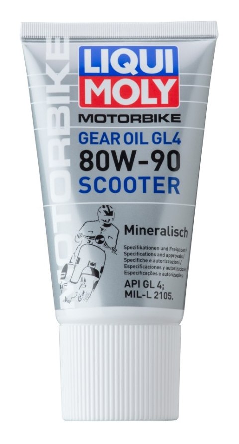 LIQUI MOLY OLEJ PRZEKŁADNIOWY MOTORBIKE GEAR OIL 80W90 GL4 SCOOTER 0,15L (6)