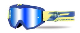 PROGRIP GOGLE PG3201-104 FL ATZAKI KOLOR NIEBIESKI (SZYBA PG3247 ŻÓŁTA LUSTRZANA ANTISCRATCH, NO FOG, ANTI UV) (PG3201/18BL;3201