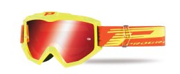 PROGRIP GOGLE PG3201-164 FL ATZAKI KOLOR ŻOŁTY FLUO (SZYBA PG3248 CZERWONA LUSTRZANA ANTISCRATCH, NO FOG, ANTI UV) (PG3201/18YLF