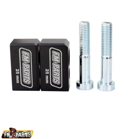 FM-PARTS PODWYŻSZENIE KIEROWNICY 25MM KTM; HUSQVARNA, GAS GAS KOLOR CZARNY
