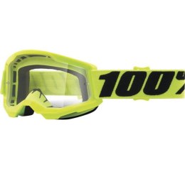 100 PROCENT GOGLE MODEL STRATA 2 YOUTH JUNIOR YELLOW - CLEAR LENS - KOLOR ŻÓŁTY SZYBKA PRZEŹROCZYSTA STARY KOD: 50521-101-04