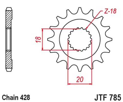 JT ZĘBATKA PRZEDNIA 426 13 BENELLI 125 LEONCIO '22-'23, KEEWAY 125 STRIKE '13-'14, RKF 125 '11-'23, TX 125 '11-'20 (42613JT) (ŁA