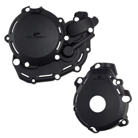 POLISPORT ZESTAW OSŁONA POKRYWY (DEKLA) ALTERNATORA ORAZ OSŁONA POKRYWY SPRZĘGŁA POMPY WODY KTM EXC-F 450/500 '24; XCF-W 450 '24
