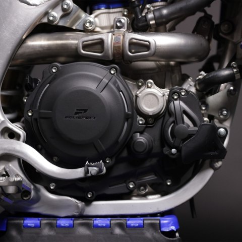 POLISPORT ZESTAW OSŁONA POKRYWY (DEKLA) ALTERNATORA ORAZ OSŁONA POKRYWY SPRZĘGŁA POMPY WODY YAMAHA YZ 450F '23-'24 KOLOR CZARNY