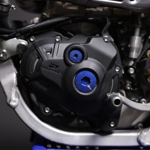 POLISPORT ZESTAW OSŁONA POKRYWY (DEKLA) ALTERNATORA ORAZ OSŁONA POKRYWY SPRZĘGŁA POMPY WODY YAMAHA YZ 450F '23-'24 KOLOR CZARNY