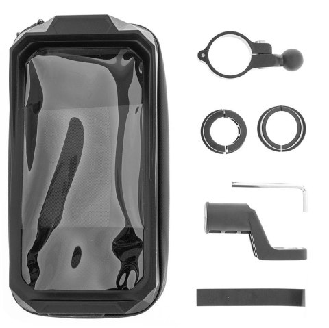 BIKETEC ETUI WODOODPORNE Z UCHWYTEM NA KIEROWNICĘ I LUSTERKO EXTREME® NA TELEFON / SMARTFON / NAWIGACJĘ TYP:185-STRONG