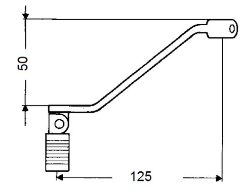 BUZZETTI DŹWIGNIA ZMIANY BIEGÓW STALOWA HONDA MTX 125R; CRM 125; CRF 230; XL 600; XR 600
