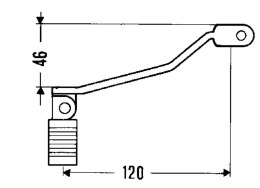 BUZZETTI DŹWIGNIA ZMIANY BIEGÓW STALOWA YAMAHA XT 500; XT 550; XT 600; XT 600Z