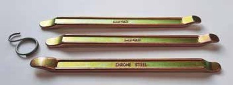 BUZZETTI NARZĘDZIA ZESTAW ŁYŻEK DO OPON Z WYGIĘTĄ STOPKĄ 24CM (3 SZTUKI)