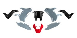 RACETECH (RTECH) KOMPLET PLASTIKÓW (BEZ PRZEDNIEGO BŁOTNIKA) T7 REVOLUTION YAMAHA TENERE 700 '19-'24 KOLOR SZARY/CZARNY/CZERWONY