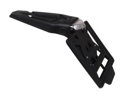 RACETECH (RTECH) UNIWERSALNE MOCOWANIE TABLICY REJESTRACYJNEJ ( DODATKOWY BŁOTNIK TYŁ /WYPINANA REJSTRACJA) Z LAMPKĄ LED ( KĄT 3