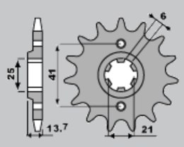 CHT ZĘBATKA PRZEDNIA 268 15 HONDA VF 500F 84-87 (JTF286.15)