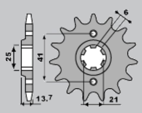 CHT ZĘBATKA PRZEDNIA 268 15 HONDA VF 500F 84-87 (JTF286.15)