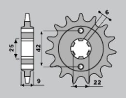 CHT ZĘBATKA PRZEDNIA 276 15 HONDA CB250N 81-83 (JTF276.15)