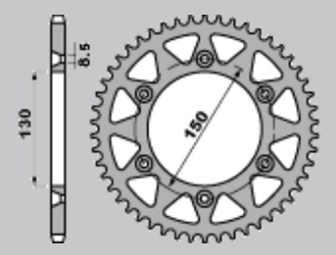 JR WYPRZEDAŻ ZĘBATKA TYLNA ALUMINIOWA T7075 (ERGAL) 270 51 (27051 YAMAHA YZ/YZF '99-'18 WRF '01-'18 (JTR251.51) (ŁAŃC. 520) KOLO