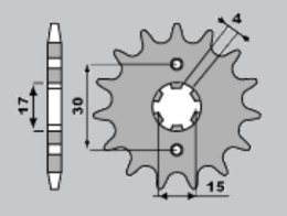 JR ZĘBATKA PRZEDNIA 274 15 (27415JT) HONDA MTX 80 R2