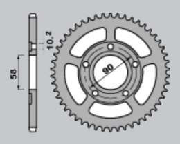 JR ZĘBATKA PRZEDNIA 281 13 (28113JT) HONDA XR 600R, XL 600 R/RM/LM