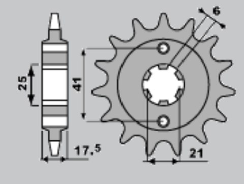 JR ZĘBATKA PRZEDNIA 284 15 HONDA XBR 500 '87-'91 (ŁAŃC.525)