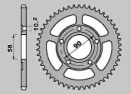 JR ZĘBATKA TYLNA 281 35 HONDA NSR 125 '89-'93, NSR 125 '94-'98 (-1) (JTR604.35)