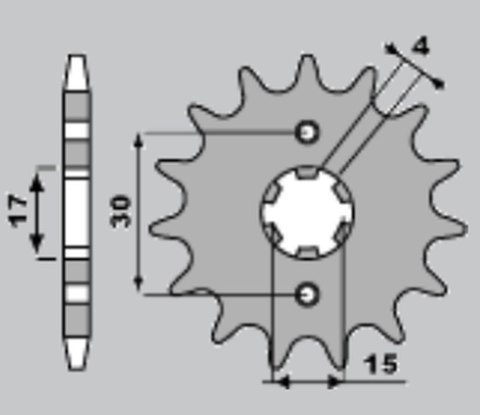 PBR ZĘBATKA PRZEDNIA 274 15 18NC HONDA MTX 80 R2 87-92 (ŁAŃC. 428)
