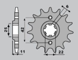 PBR ZĘBATKA PRZEDNIA 277 15 18NC HONDA FT 500 C 82-84 (ŁAŃC. 530)