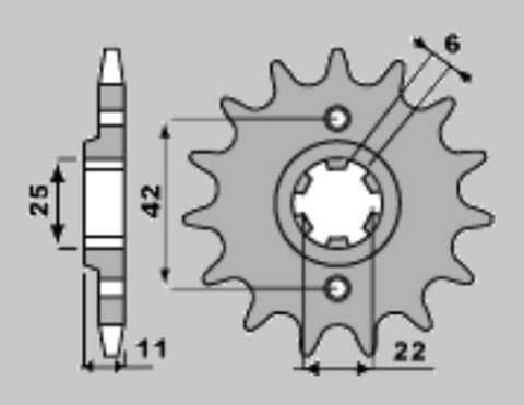 PBR ZĘBATKA PRZEDNIA 277 15 18NC HONDA FT 500 C 82-84 (ŁAŃC. 530)