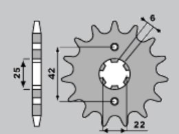 PBR ZĘBATKA PRZEDNIA 278 16 18NC (ŁAŃC. 530)