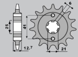 PBR ZĘBATKA PRZEDNIA 288 17 18NC HONDA CB 550F/K 75-80 (ŁAŃC. 530)
