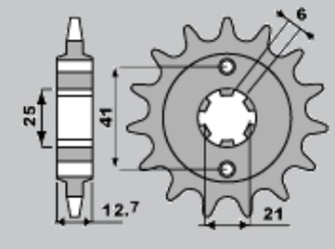 PBR ZĘBATKA PRZEDNIA 288 17 18NC HONDA CB 550F/K 75-80 (ŁAŃC. 530)
