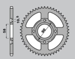 PBR ZĘBATKA TYLNA 279 45 C45 KTM 125 DUKE 11-13 (JTR273.45) (ZAMIENNA Z 4668 45) (ŁAŃC. 520) (OTWÓR 8,5MM)