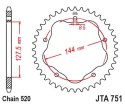 JT ZĘBATKA TYLNA 4320M 43 ALUMINIOWA (ERGAL) DUCATI MONSTER 800 S2R '05-'07, HYPERMOTARD 950 '19-'23, BIPOSTO 748/S '95-'03 (ŁAŃ