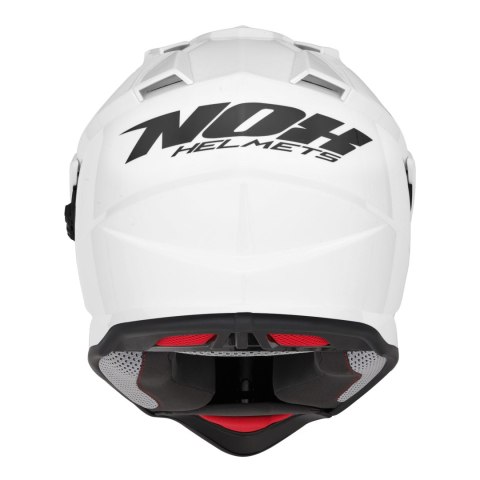 NOX KASK OFFROAD / TRAIL DUOSPORT (DUAL) N312 SOLID Z SZYBKĄ I BLENDĄ KOLOR BIAŁY POŁYSK ROZMIAR L