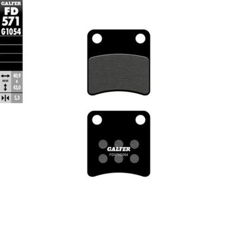 GALFER KLOCKI HAMULCOWE PÓŁMETALICZNE (PARKING BRAKE)