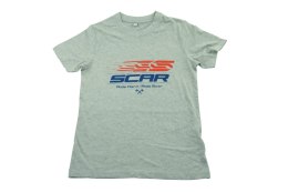 SCAR RACING KOSZULKA T-SHIRT Z LOGIEM SCAR KOLOR SZARY ROZMIAR S