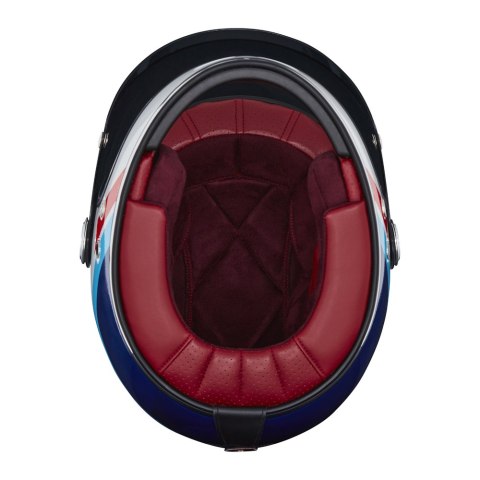 NOX PREMIUM KASK INTEGRALNY (FULL FACE) REVENGE STROBE KOLOR BIAŁY/NIEBIESKI/CZERWONY POŁYSK ROZMIAR XL